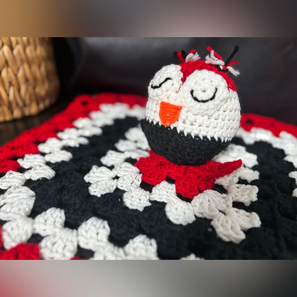 Hand Crafted Red and Black Quilted Bedding